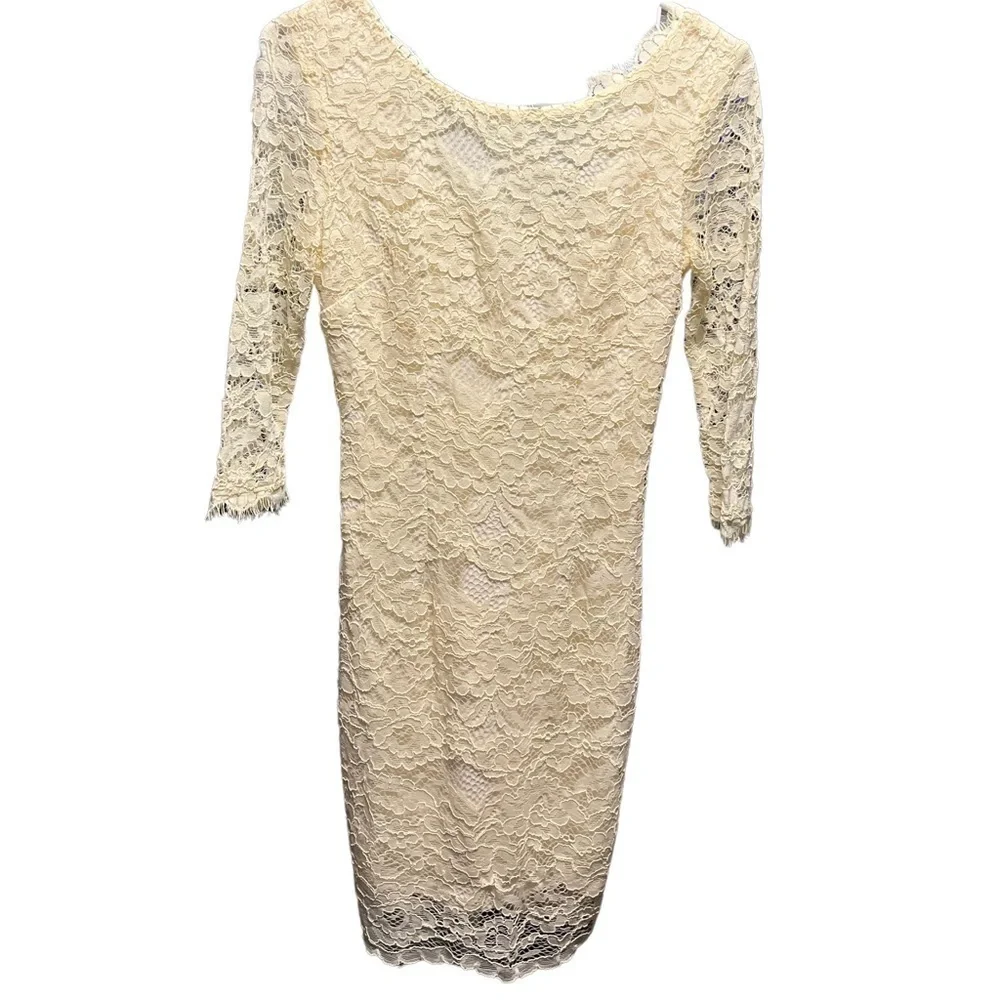 Lulu's Ivory Lace Sheath Mini Dress - Picture 7 of 16